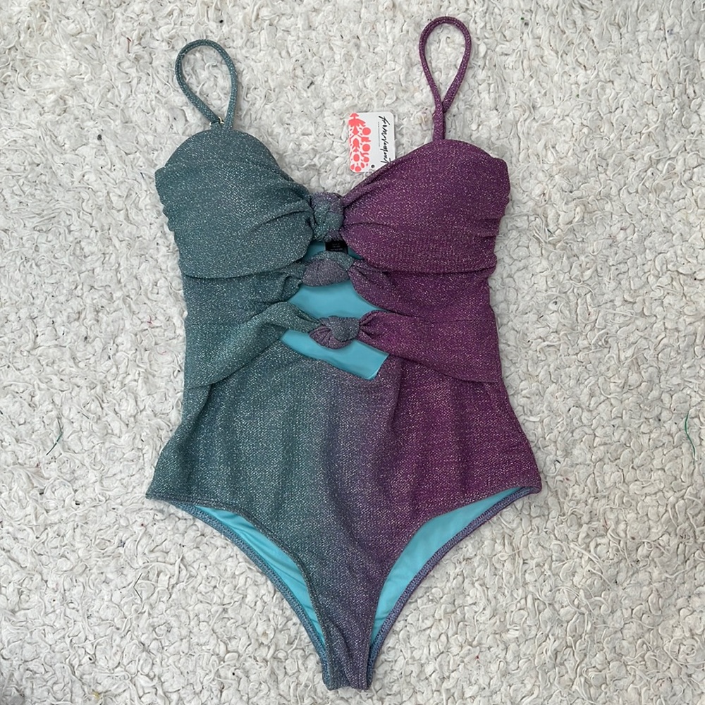 NWT Beach Riot glitter ombré mermaid swimsuit